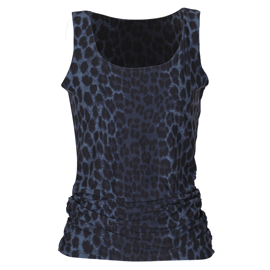 ALMA TURN TOP DUSTY NAVY LEO